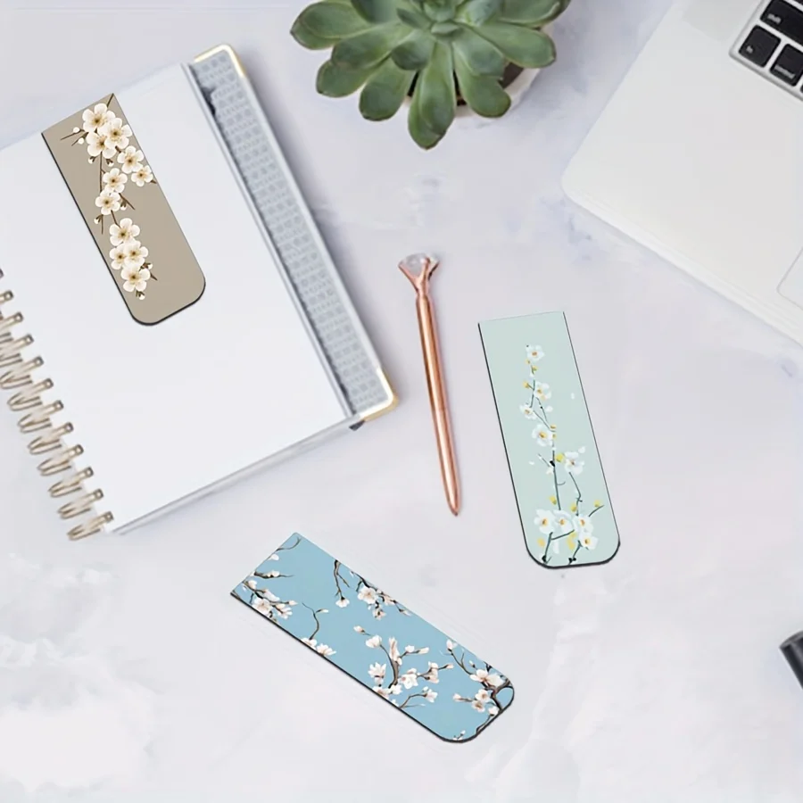 12pcs Magnetic Bookmarks For Women Flower Planner Magnetic Bookmark Assorted Book Magnets Page Markers Clip Magnetic Bookmarks - Image 6
