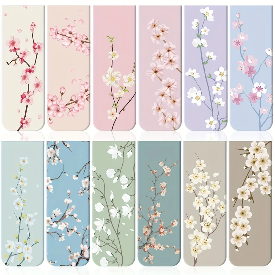 12pcs Magnetic Bookmarks For Women Flower Planner Magnetic Bookmark Assorted Book Magnets Page Markers Clip Magnetic Bookmarks - Image 3