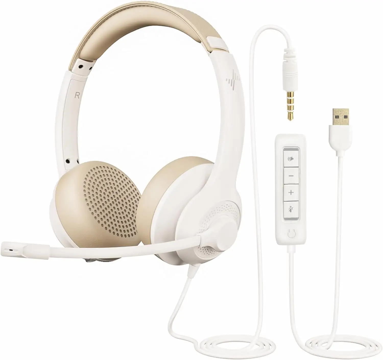 USB Headset with Mic for PC On-Ear Computer Laptop Headphones with Noise Cancelling Microphone in-line Control for Home Office - Image 7